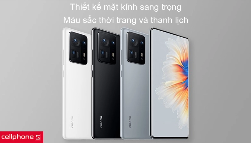 Thiết kế cao cấp với cụm camera độc đáo, mặt lưng kính với các màu sắc thời trang