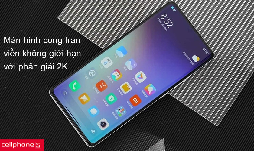 Màn hình tràn viền vô cực, độ phân giải 2K với kích thước lớn