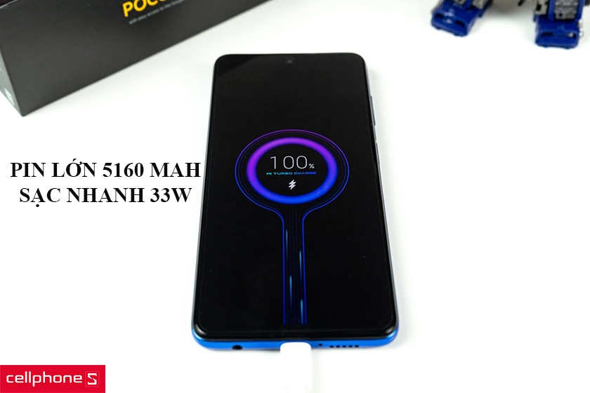 Viên pin lớn 5160 mAh cho khả năng sử dụng cả ngày cùng sạc nhanh 33W