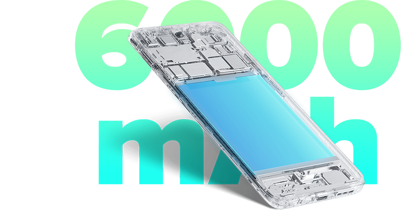 Pin 6000 mAh vượt trội, hỗ trợ sạc nhanh và sạc ngược