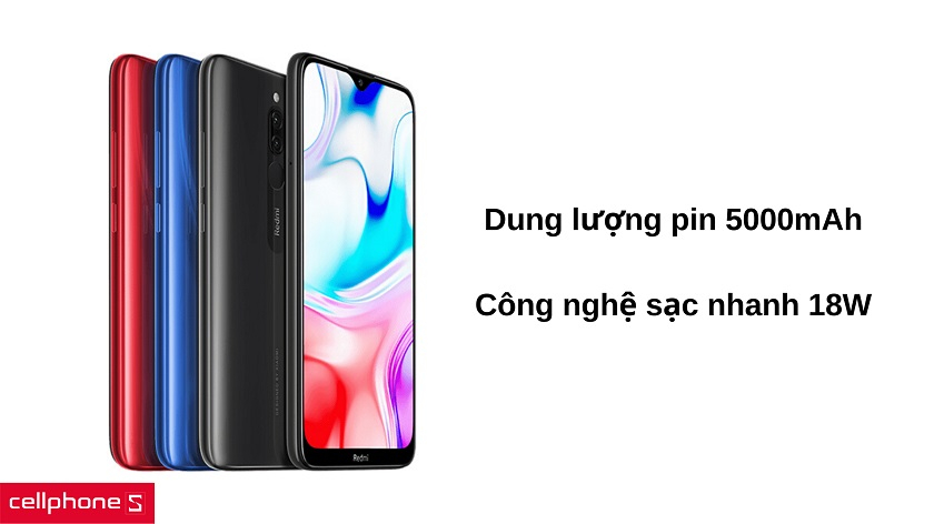 Sử dụng lâu dài với dung lượng pin tận 5000mAh kèm khả năng sạc nhanh