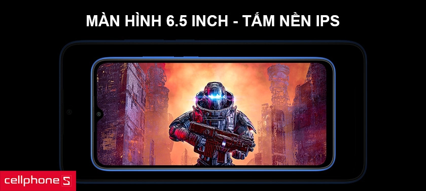 Màn hình IPS kích thước lớn, giải trí ấn tượng