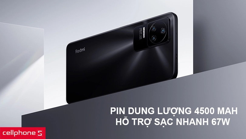 Pin dung lượng 4500 mAH, hỗ trợ sạc nhanh 67W cùng công nghệ bảo vệ pin thông minh