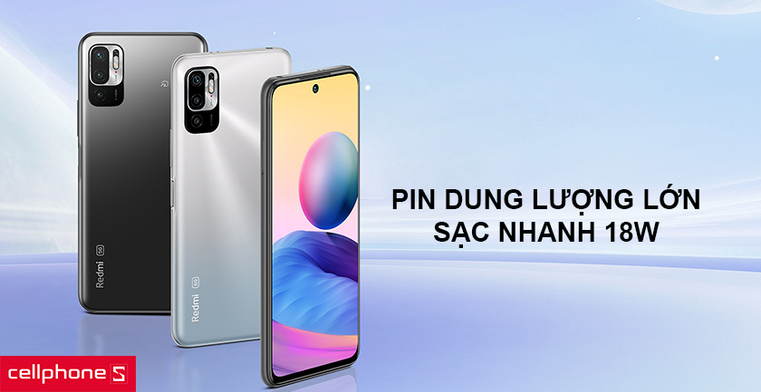 Pin dung lượng lớn hỗ trợ sạc nhanh 18W