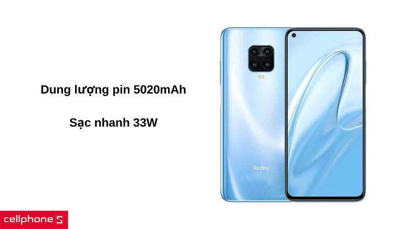 Dung lượng pin 5020mAh kèm sạc nhanh cho thời gian sử dụng kéo dài