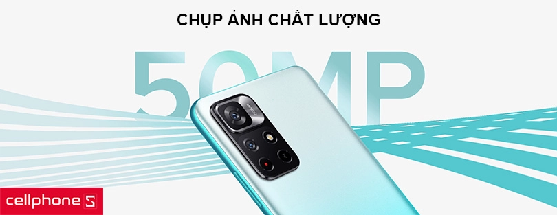 Chụp ảnh chất lượng với camera 50MP