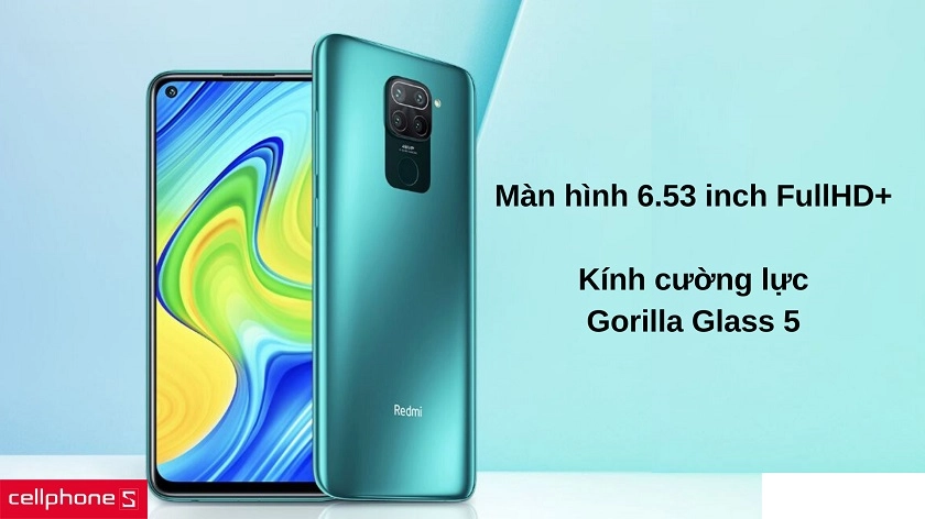 Màn hình 6.53 inch với kính cường lực & chống thấm nước