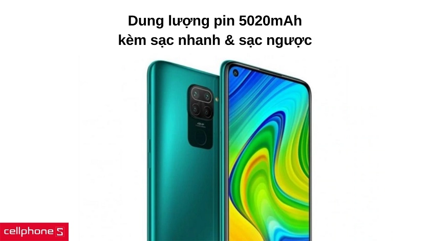 Dung lượng pin 5020mAh tích hợp sạc nhanh 18W & cảm biến vân tay