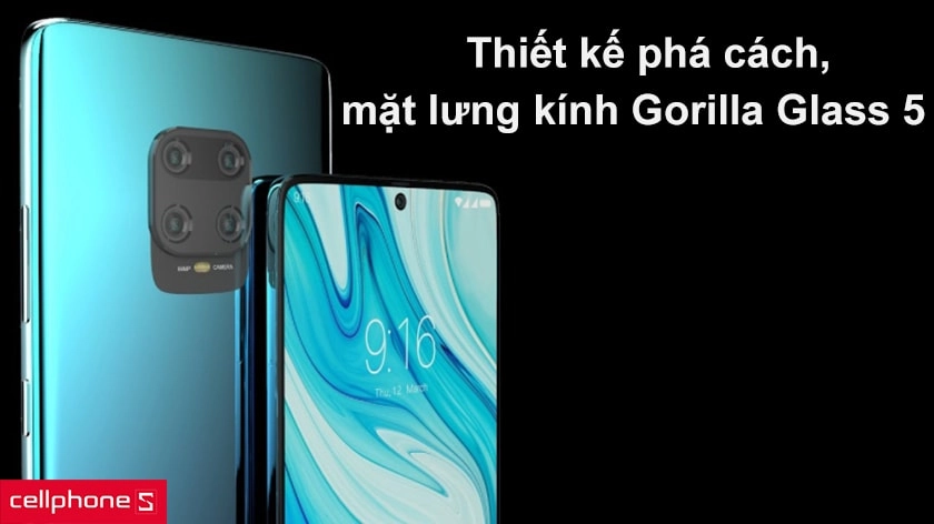 Thiết kế phá cách, mặt lưng kính Gorilla Glass 5