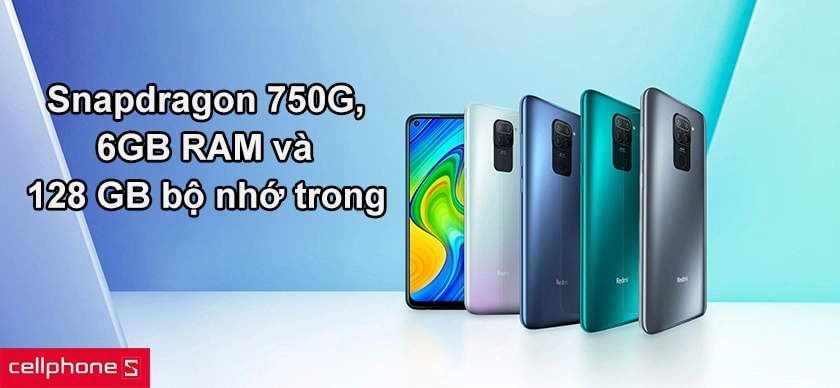 Cấu hình ấn tượng với chip Snapdragon 750G, 6GB RAM và 128 GB bộ nhớ trong