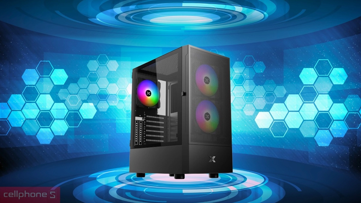 Thiết kế bên ngoài PC Gaming CPS X MSI Intel i5 Gen 12 RTX 3050