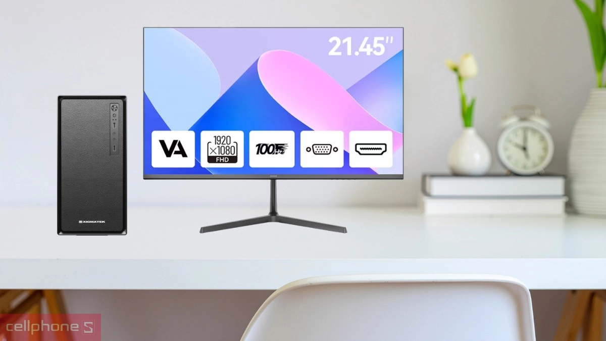 Đầy đủ cổng kết nối, chuột và bàn phím cần thiết