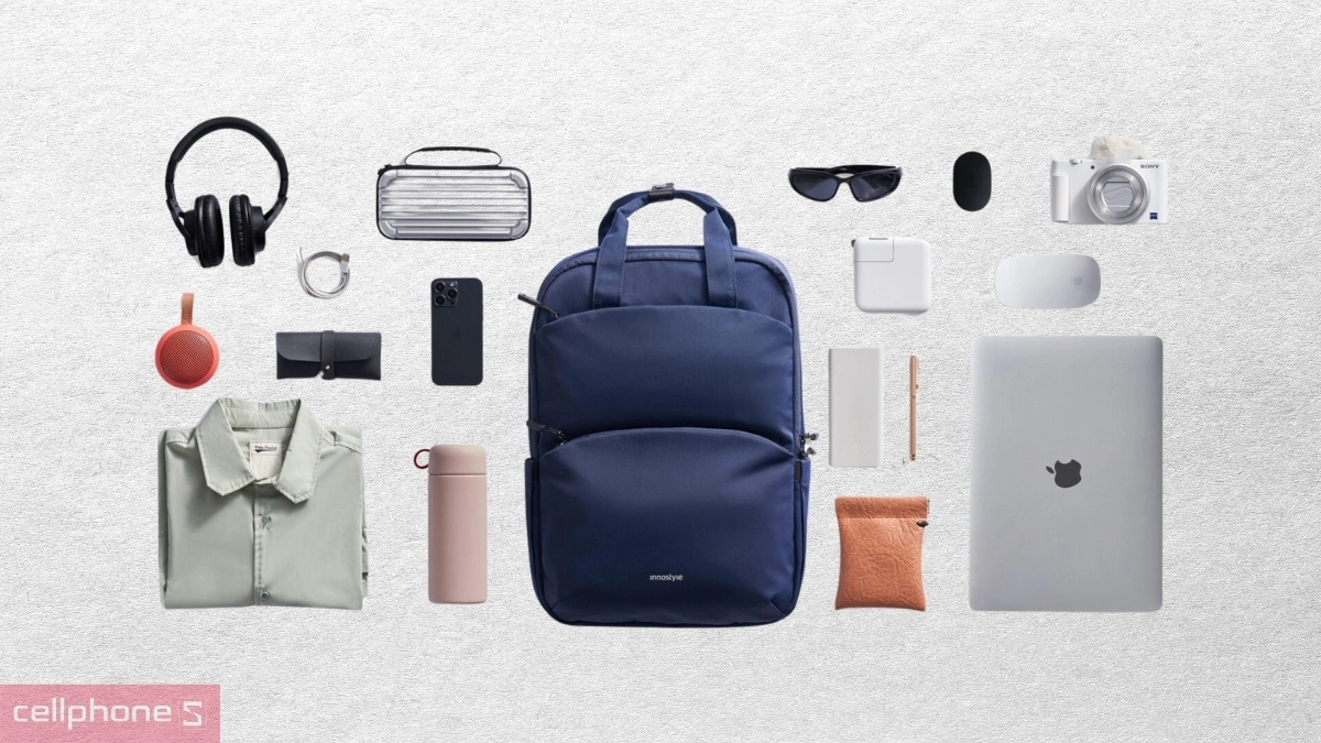 Ngăn chứa balo laptop Innostyle Colorlite Lightweight 15.6 inch