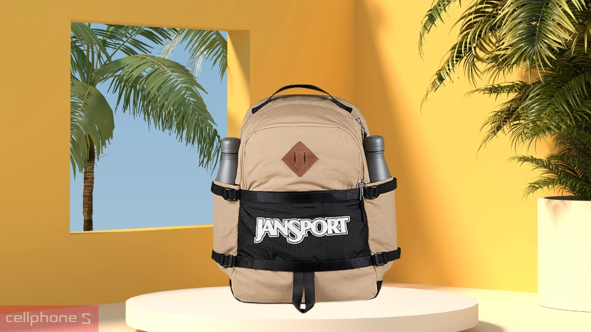 Chất liệu Nylon bền bỉ của DRS Balo JanSport (USA) Small Seattle Pack 27L Travertine Xám
