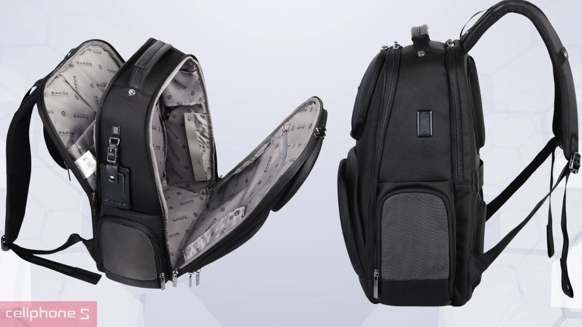 Ngăn chính balo doanh nhân SAKOS Impona 15.6 inch