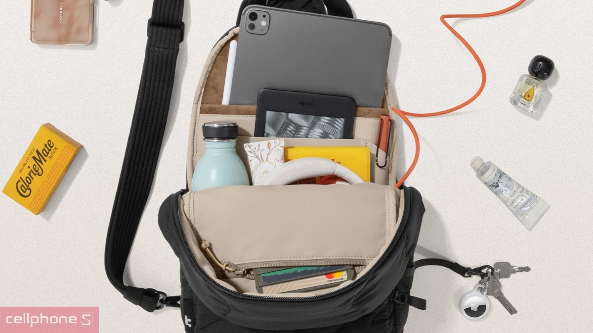 Dung tích balo iPad Tomtoc Terra Light Sling 10L 11 inch