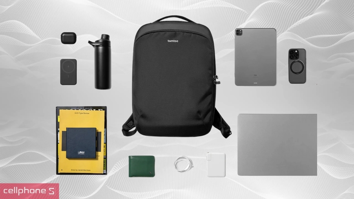 Ngăn chứa balo laptop Tomtoc Explorer T60 22L 16 inch T60L1D1