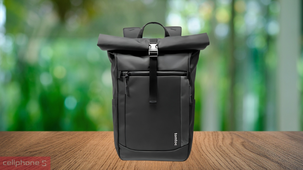 Cấu trúc balo laptop Tomtoc Rolltop Navigator Travel Daypack 17.3 inch T61L1D1