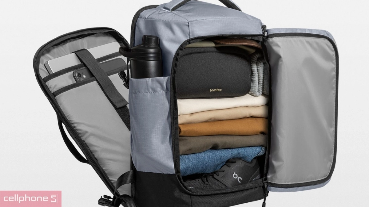 Chất liệu balo Tomtoc Liteway Travel Backpack 26L 15.6 inch DRS
