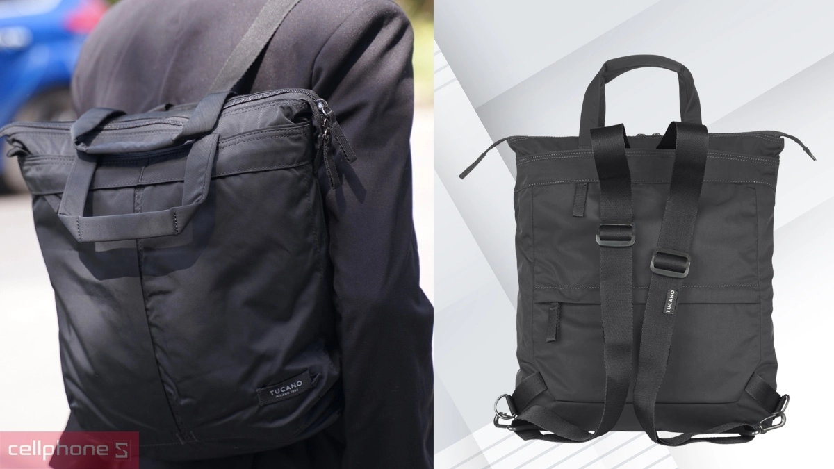 Thiết kế balo laptop TUCANO Desert M Eco 15.6 Inch