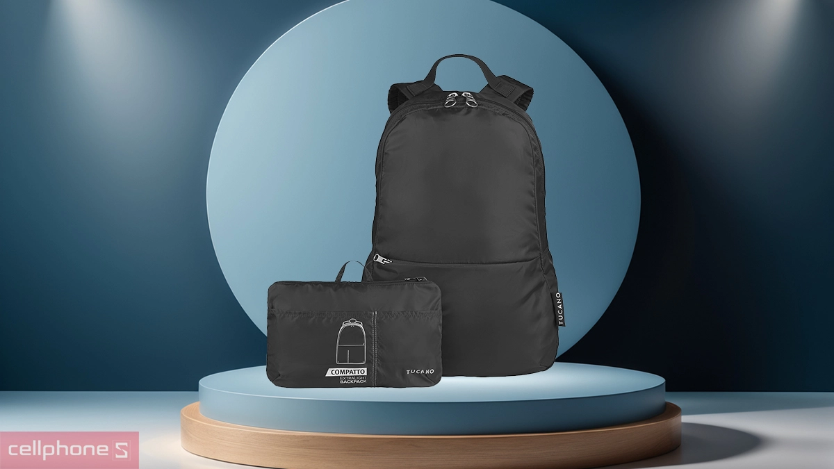 Thiết kế balo Tucano Foldable Compatto Eco 25L