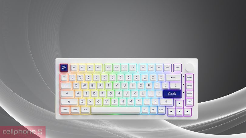 Kết nối bàn phím Akko không dây 5075B Plus Cream Yellow switch