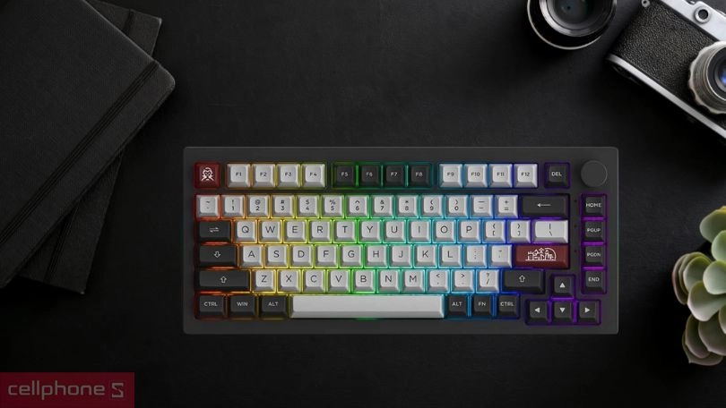 Thiết kế bàn phím AKKO không dây 5075B Plus Cream Yellow Switch