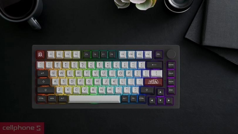 Thiết kế bàn phím AKKO không dây 5075B Plus Cream Yellow Switch