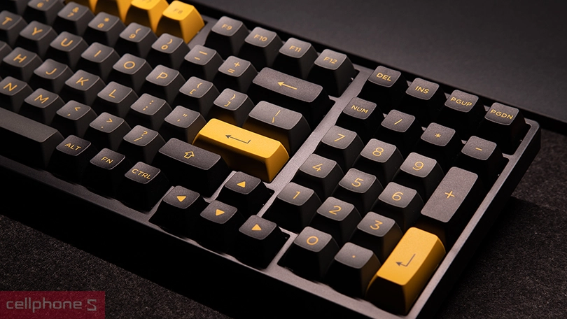 Keycap bàn phím AKKO 3098B Plus Black Gold Cream Yellow Pro Switch