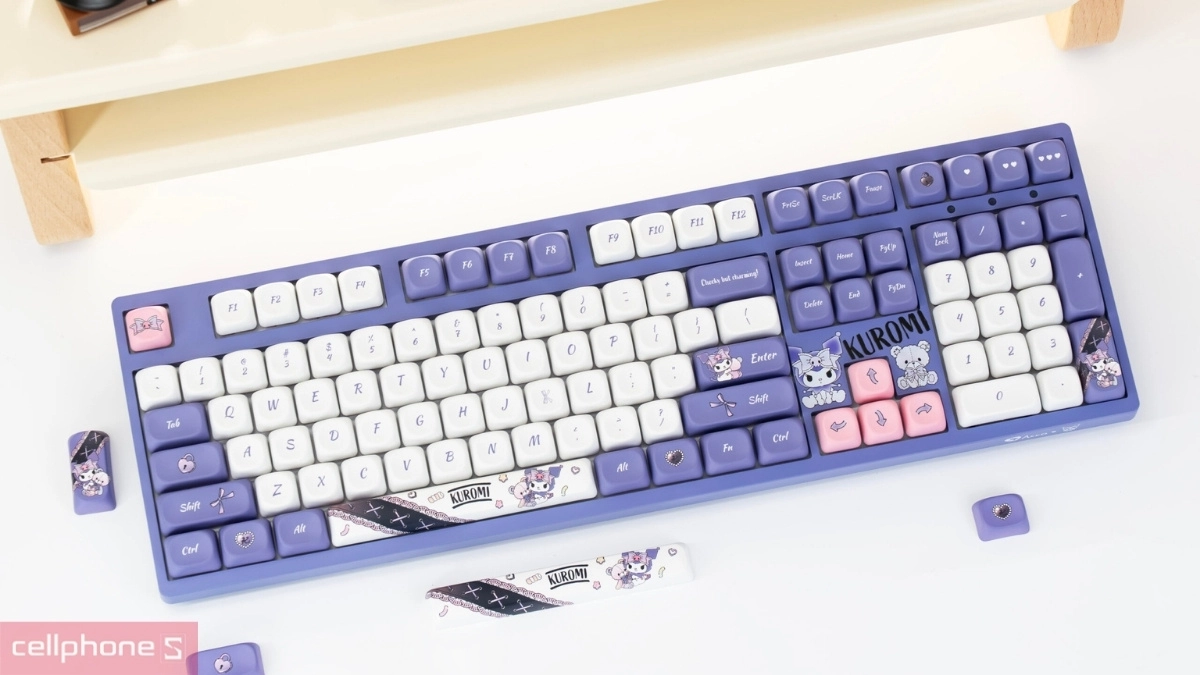 Thiết kế bàn phím cơ không dây AKKO 3108RF V3 Kuromi