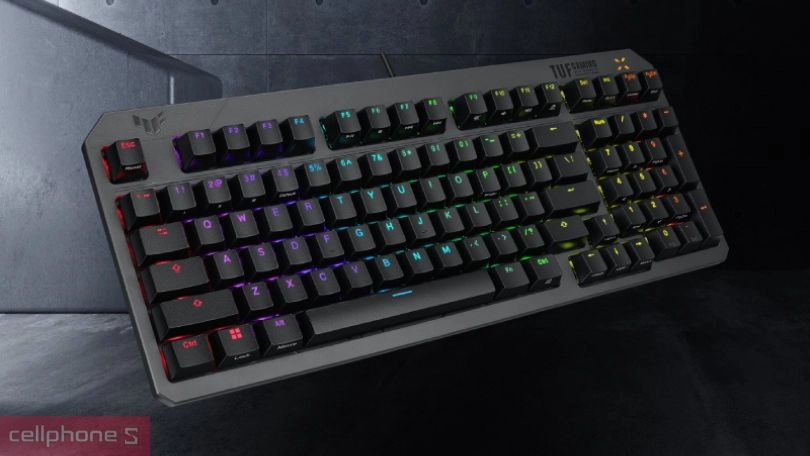 Thiết kế, đèn nền của bàn phím cơ ASUS TUF Gaming K3 Gen II Red Switch