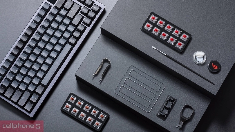 Thiết kế bàn phím Gaming Asus ROG Azoth đen