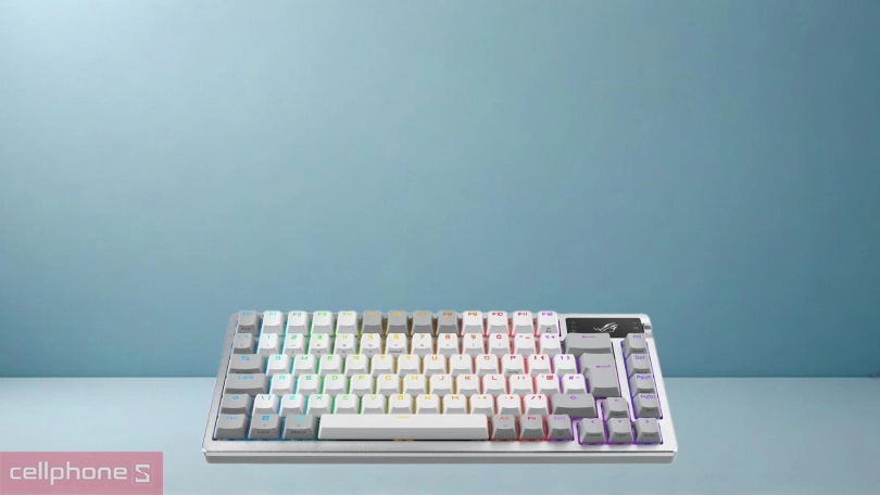 Thiết kế, đèn nền bàn phím Gaming Asus ROG Azoth trắng