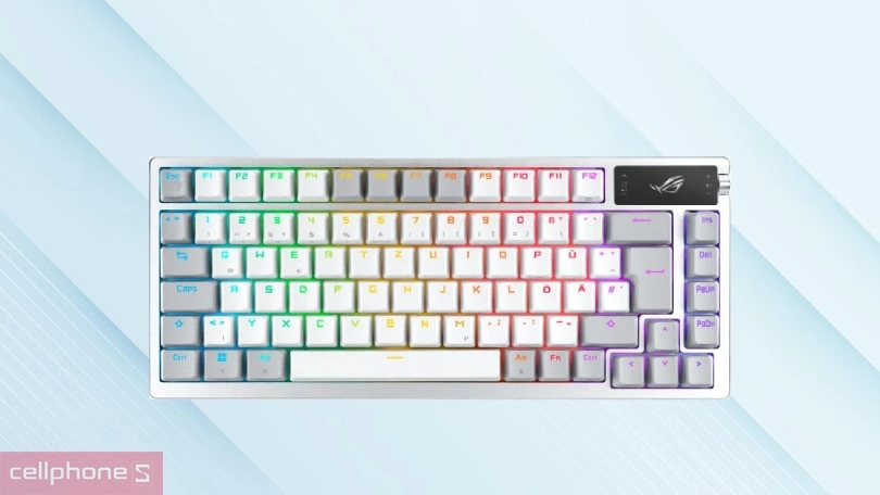 Switch, keycap của bàn phím Gaming Asus ROG Azoth trắng