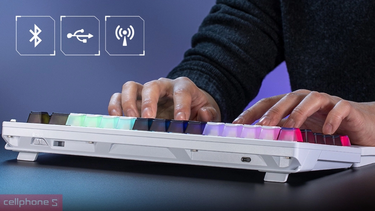 Chế độ kết nối bàn phím gaming ASUS ROG Azoth X