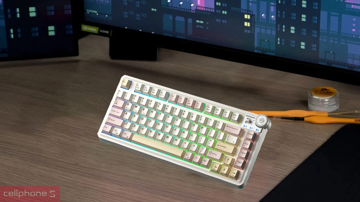Cấu trúc Gasket mount, đèn nền LED RGB 16 hiệu ứng