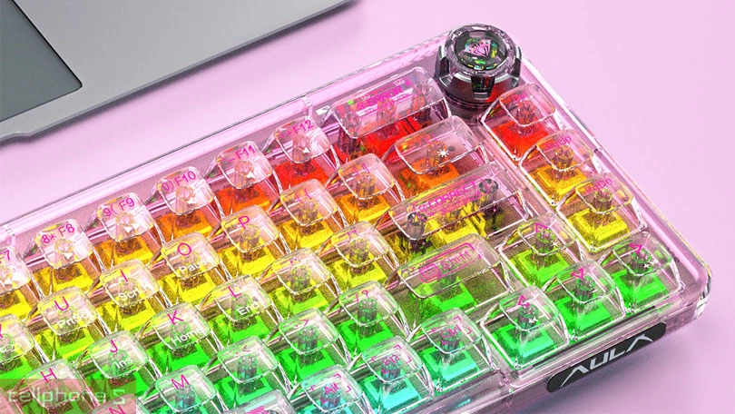 Trải nghiệm gõ bàn phím Aula F68 Crystal Switch