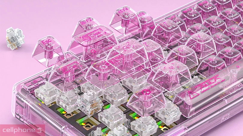 Thiết kế bàn phím Aula F68 Crystal Switch