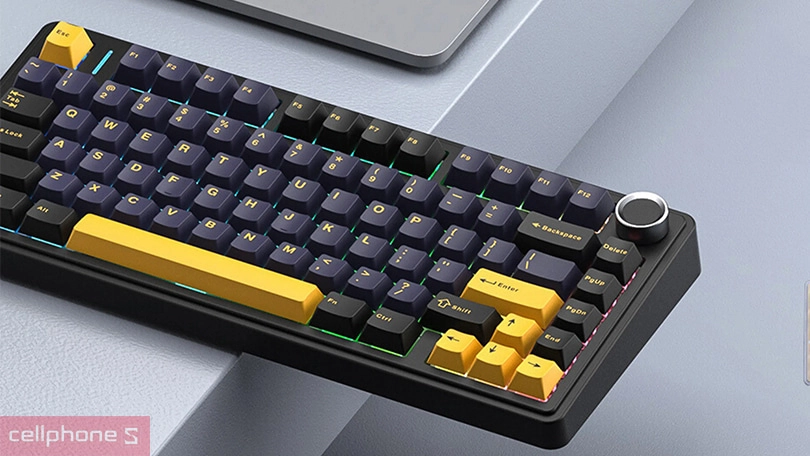 Thiết kế, đèn nền của bàn phím cơ không dây Aula F75 Đen