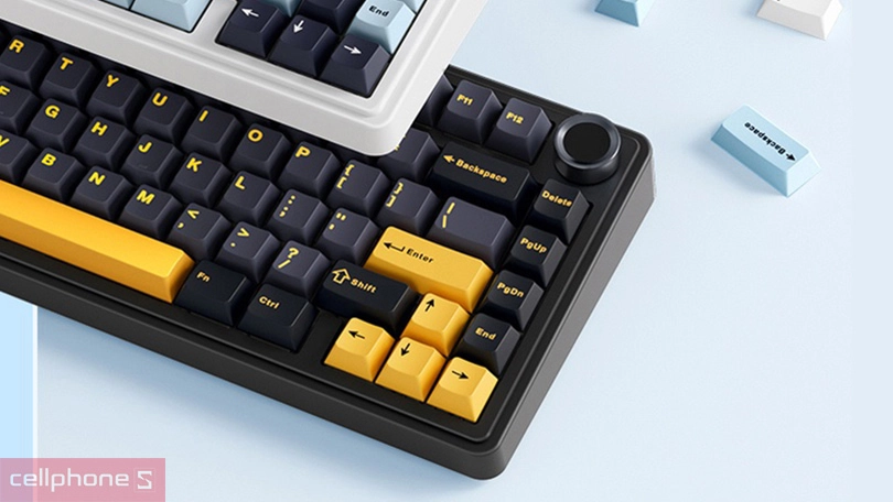 Keycap, switch của bàn phím cơ không dây Aula F75 Đen