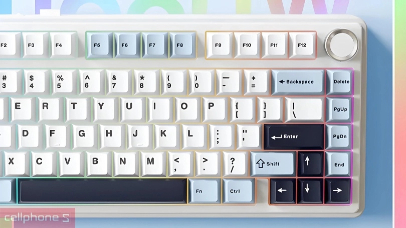 Thiết kế bàn phím cơ không dây Aula F75 Vein Switch