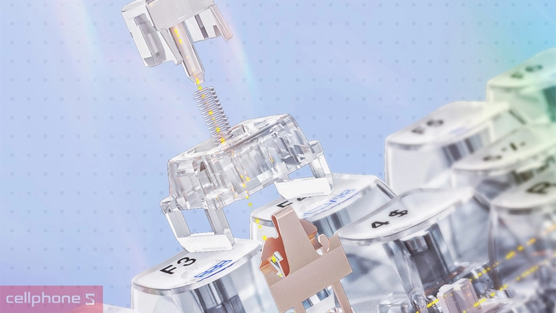 Keycap bàn phím cơ không dây AULA F98 Pro Crystal Switch