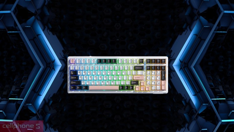 Thiết kế bàn phím Aula F99 Grey Wood V3 Switch