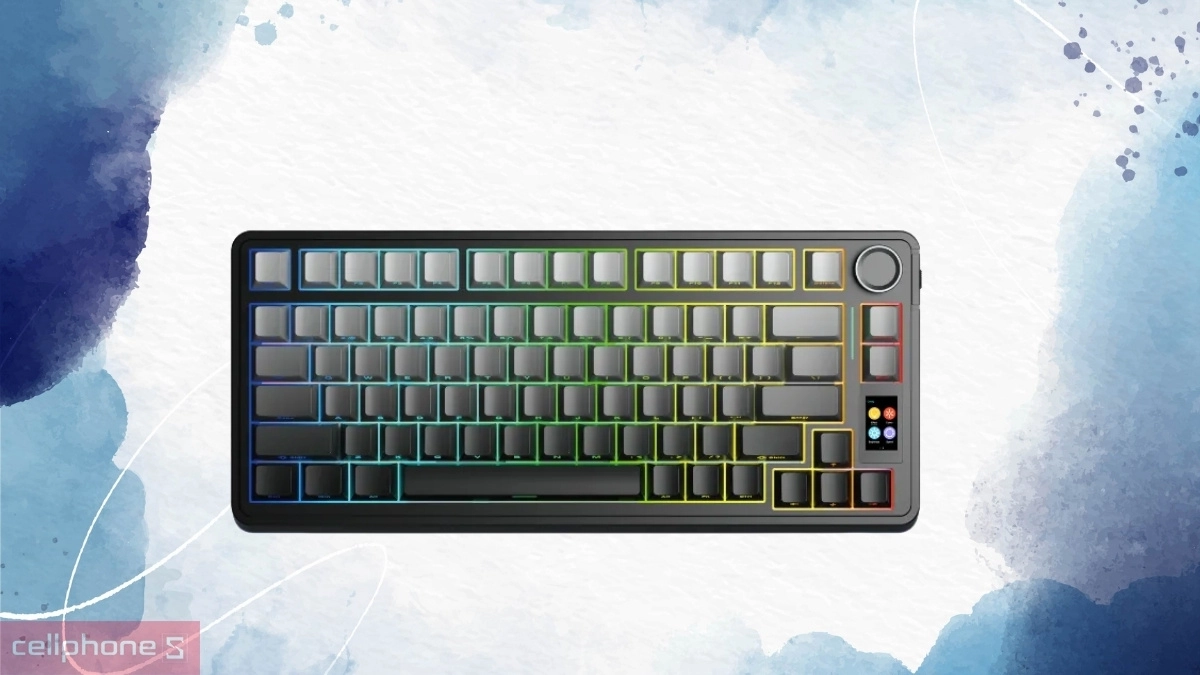 Chất liệu bàn phím cơ không dây Aula S75 Pro xám đen Gradient