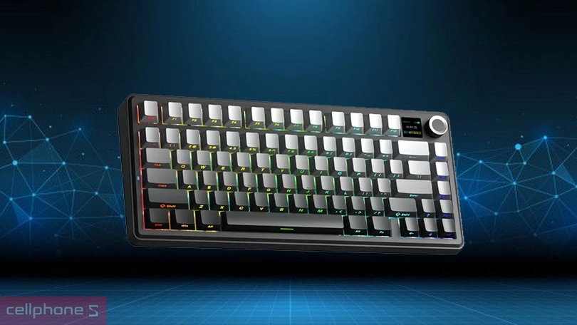 Bàn phím không dây Aula F75 Max đen Gradien - Thiết kế độc đáo, gõ mượt mà