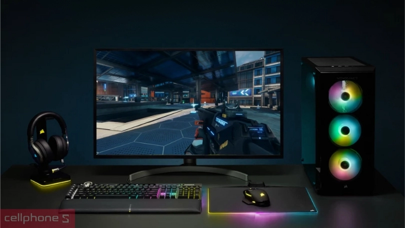 Thiết kế bàn phím gaming Corsair K100 BLK MX Speed RGB