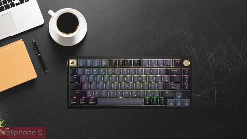 Thiết kế bàn phím Corsair K65 WL-CSR RED-BLK-GLD