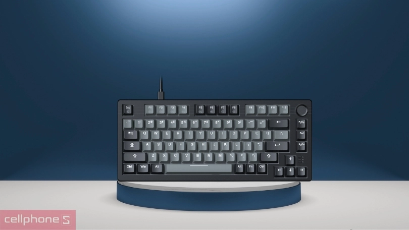 Switch, keycap của bàn phím cơ có dây Dareu EK75 RBG Grey Black