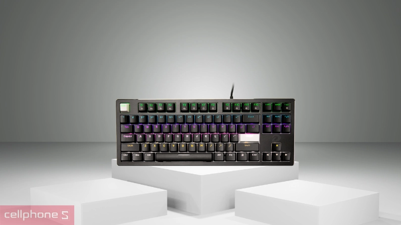 Bàn phím cơ có dây DareU EK87 V2 Multi LED đen - Trải nghiệm gõ nhẹ nhàng, bền bỉ