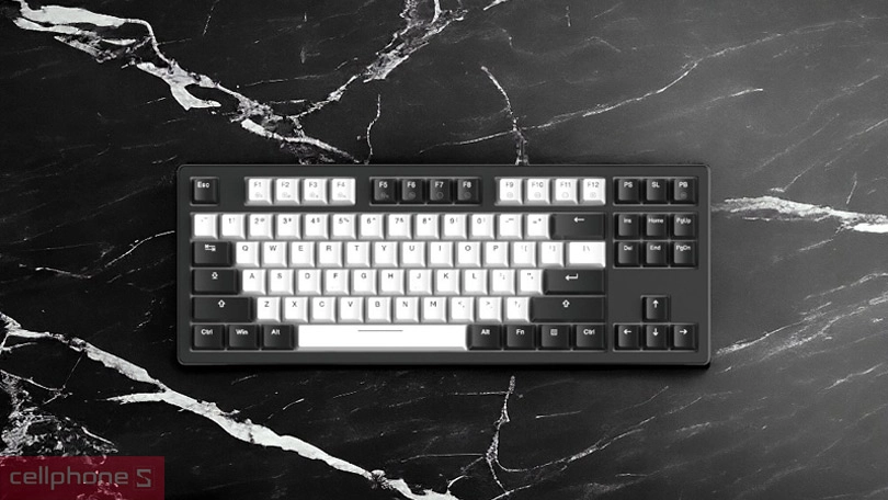 Bàn phím cơ có dây DareU EK87 V2 Multi LED White x Black – RGB rực rỡ, chinh phục mọi thử thách